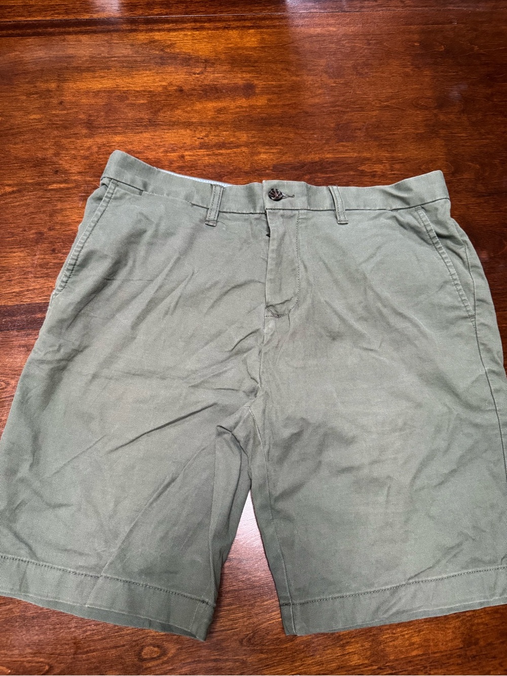 Tommy Hilfiger Olive Green Casual Shorts with Signature Trim